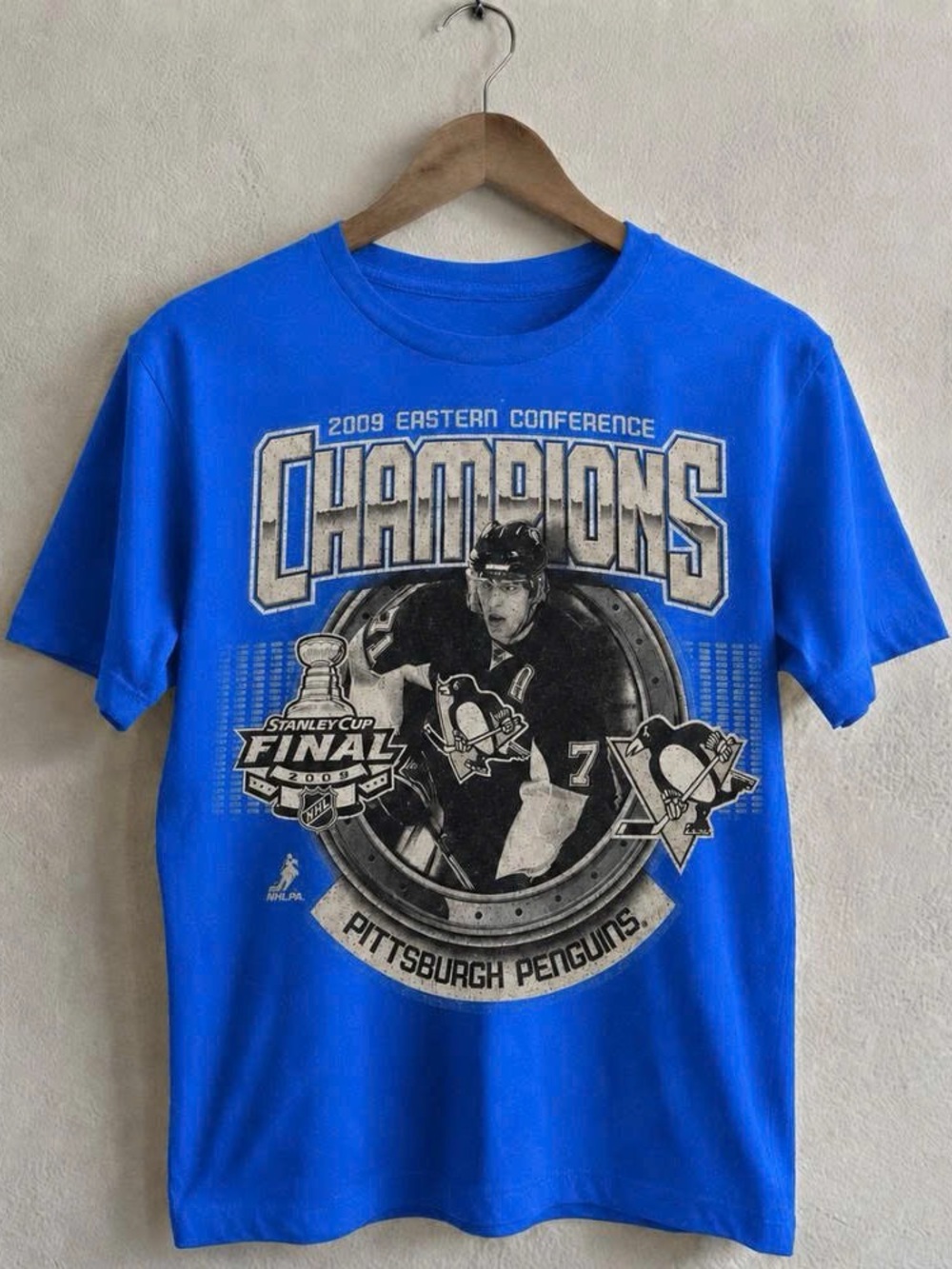 2009 Eastern Conference Champions Pittsburgh Penguins Graphic Tee - Blue